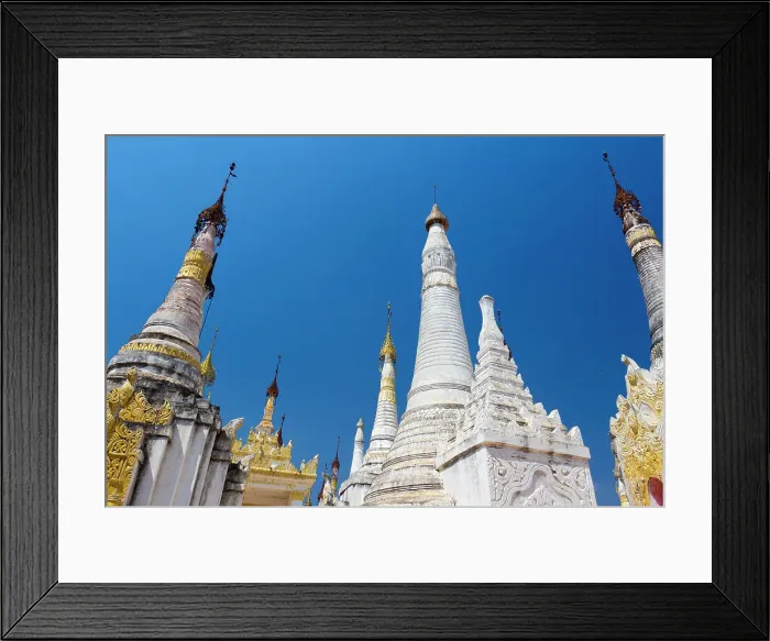 Framed Print : Low angle of Indein (Inn Dein) (Inn Thein) pagodas, Lake Inle, Shan State, Myanmar (Burma), Asia Framed Print : Low angle of Indein (Inn Dein) (Inn Thein) pagodas, Lake Inle, Shan State, Myanmar (Burma), Asia