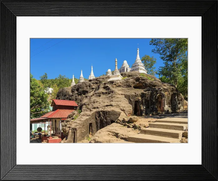 Framed Print : Exterior of Hpo Win Daung Caves (Phowintaung Caves), Monywa, Myanmar (Burma), Asia Framed Print : Exterior of Hpo Win Daung Caves (Phowintaung Caves), Monywa, Myanmar (Burma), Asia
