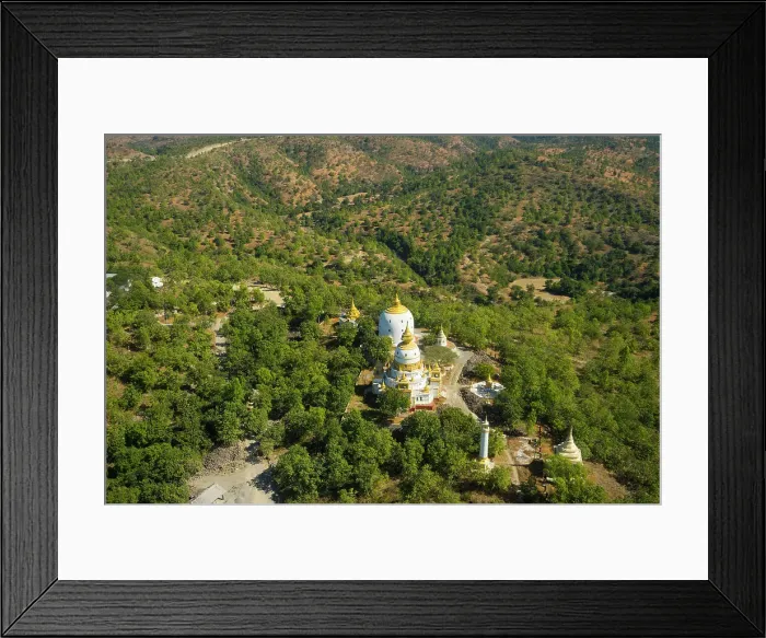 Framed Print : High angle view of pagoda near Maha Bodhi Ta Htaung Standing Buddha, Monywa, Myanmar (Burma), Asia Framed Print : High angle view of pagoda near Maha Bodhi Ta Htaung Standing Buddha, Monywa, Myanmar (Burma), Asia