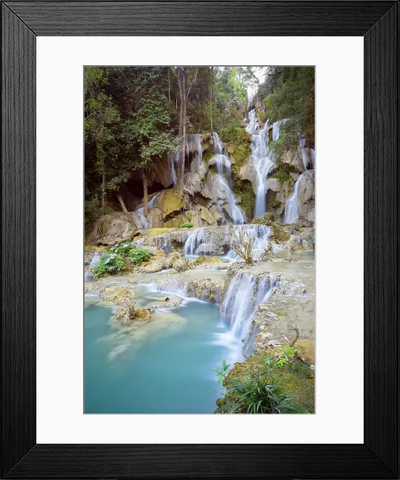 Framed Print : Kuang Si falls, Luang Prabang, Laos, Indochina, Southeast Asia, Asia Framed Print : Kuang Si falls, Luang Prabang, Laos, Indochina, Southeast Asia, Asia