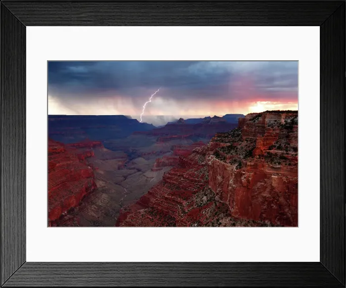 Framed Print : Lightning strike over Grand Canyon south rim from Cape Royal, north rim, Grand Canyon National Park, UNESCO World Heritage Site, Arizona, United States of America, North America Framed Print : Lightning strike over Grand Canyon south rim from Cape Royal, north rim, Grand Canyon National Park, UNESCO World Heritage Site, Arizona, United States of America, North America