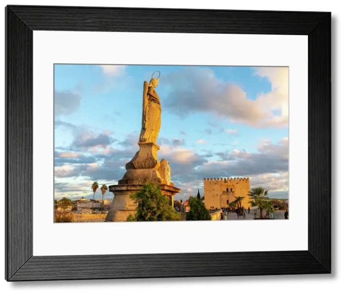 Framed Print : Statue of Saint Raphael on The Roman Bridge, UNESCO World Heritage Site, Cordoba, Andalusia, Spain, Europe Framed Print : Statue of Saint Raphael on The Roman Bridge, UNESCO World Heritage Site, Cordoba, Andalusia, Spain, Europe