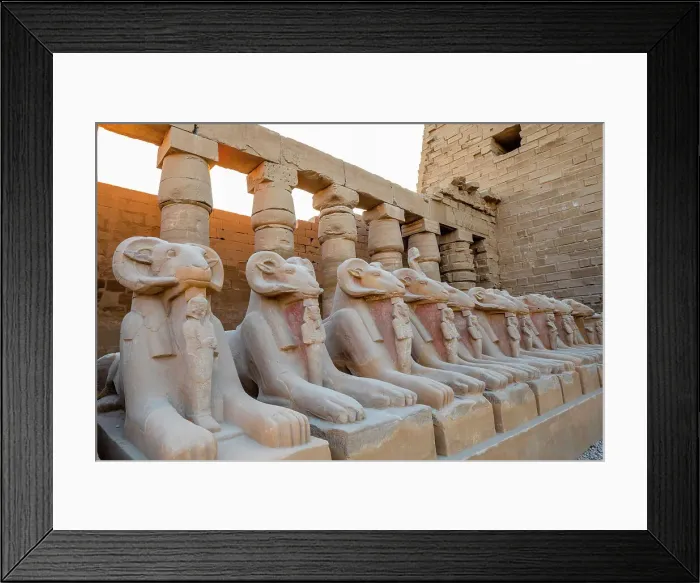 Framed Print : The Avenue of Ram Headed Sphinxes, Karnak Temple, Luxor, Thebes, UNESCO World Heritage Site, Egypt, North Africa, Africa Framed Print : The Avenue of Ram Headed Sphinxes, Karnak Temple, Luxor, Thebes, UNESCO World Heritage Site, Egypt, North Africa, Africa