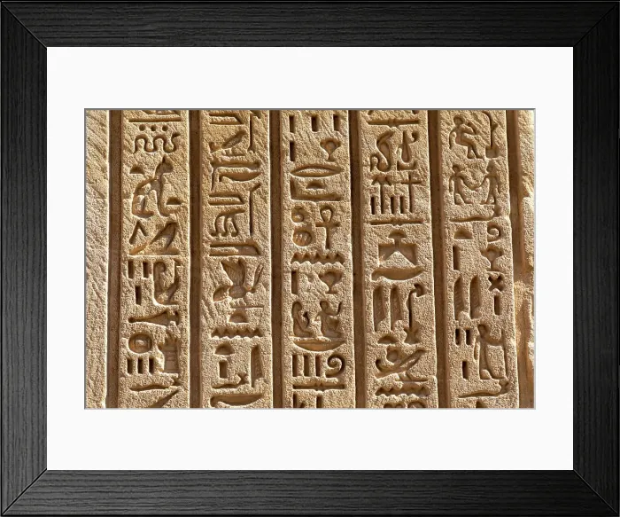 Framed Print : Stone Carvings and Hieroglyphs at Karnak Temple, Luxor, Thebes, UNESCO World Heritage Site, Egypt, North Africa, Africa Framed Print : Stone Carvings and Hieroglyphs at Karnak Temple, Luxor, Thebes, UNESCO World Heritage Site, Egypt, North Africa, Africa