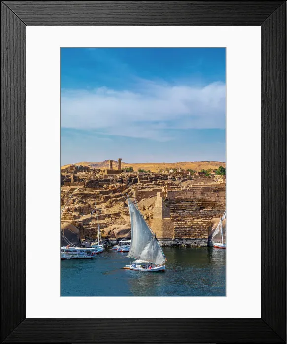 Framed Print : Feluccas on the River Nile, Aswan, Egypt, North Africa, Africa Framed Print : Feluccas on the River Nile, Aswan, Egypt, North Africa, Africa