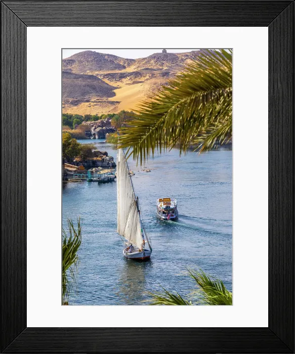 Framed Print : Feluccas on the River Nile, Aswan, Egypt, North Africa, Africa Framed Print : Feluccas on the River Nile, Aswan, Egypt, North Africa, Africa