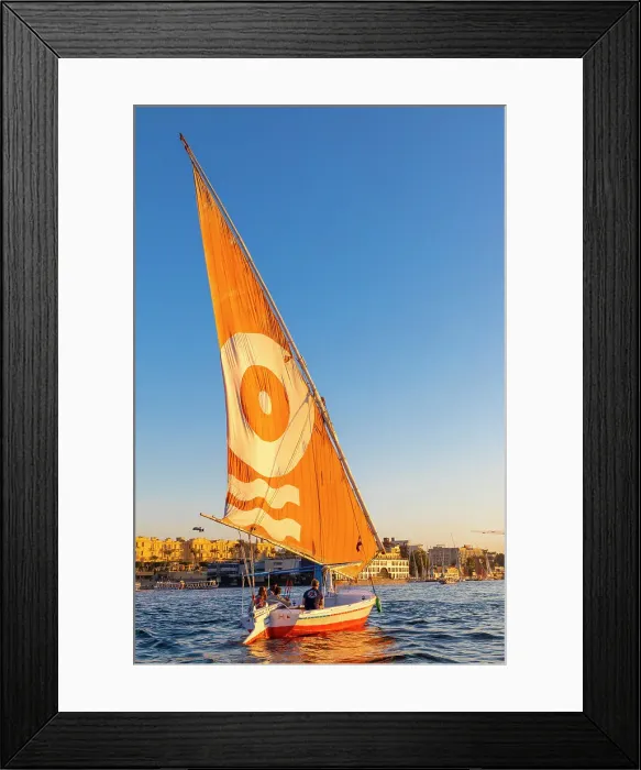 Framed Print : Feluccas on The River Nile at sunset, Luxor, Egypt, North Africa, Africa Framed Print : Feluccas on The River Nile at sunset, Luxor, Egypt, North Africa, Africa
