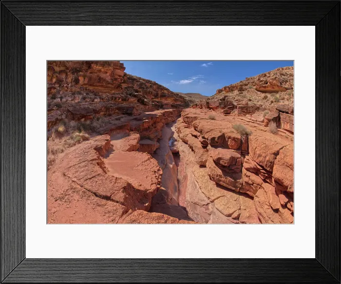 Framed Print : An overhead view of a slot canyon in the south fork of Soap Creek Canyon at Marble Canyon, Arizona, United States of America, North America Framed Print : An overhead view of a slot canyon in the south fork of Soap Creek Canyon at Marble Canyon, Arizona, United States of America, North America