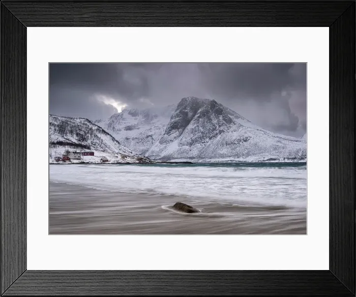 Framed Print : Grotfjord (Grotfjorden) Beach in winter, Kvaloya Island, near Tromvik, Troms og Finnmark County, Norway, Scandinavia, Europe Framed Print : Grotfjord (Grotfjorden) Beach in winter, Kvaloya Island, near Tromvik, Troms og Finnmark County, Norway, Scandinavia, Europe