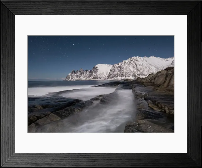 Framed Print : Night sky over The Devils Jaw (The Devils Teeth) (Okshornan) mountains, Tungeneset, Senja, Troms og Finnmark county, Norway, Scandinavia, Europe Framed Print : Night sky over The Devils Jaw (The Devils Teeth) (Okshornan) mountains, Tungeneset, Senja, Troms og Finnmark county, Norway, Scandinavia, Europe