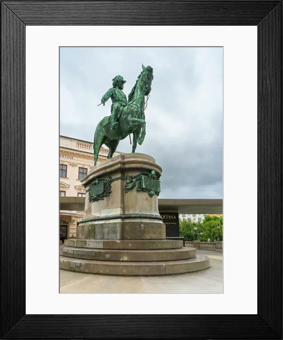 Framed Print : Archduke Albrecht monument in front of Albertina, Vienna, Austria, Europe