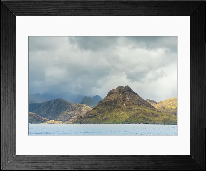 Framed Print : Black Cuillin Mountains as seen from the Elgol beach, Isle of Skye, Inner Hebrides, Scottish Highlands, Scotland, United Kingdom, Europe Framed Print : Black Cuillin Mountains as seen from the Elgol beach, Isle of Skye, Inner Hebrides, Scottish Highlands, Scotland, United Kingdom, Europe