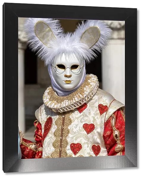 Character in carnival costume, Venice, Veneto, Italy, Europe