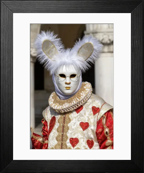 Framed Print : Character in carnival costume, Venice, Veneto, Italy, Europe