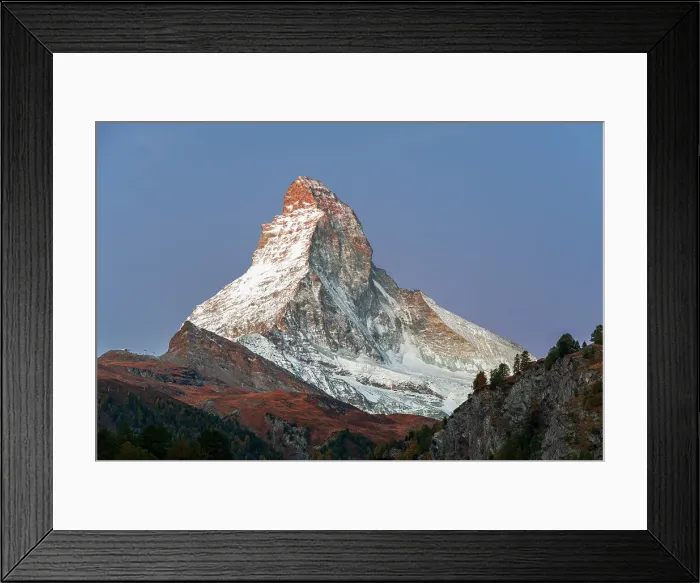 Framed Print : Matterhorn at dusk, Zermatt, canton of Valais, Switzerland, Europe Framed Print : Matterhorn at dusk, Zermatt, canton of Valais, Switzerland, Europe