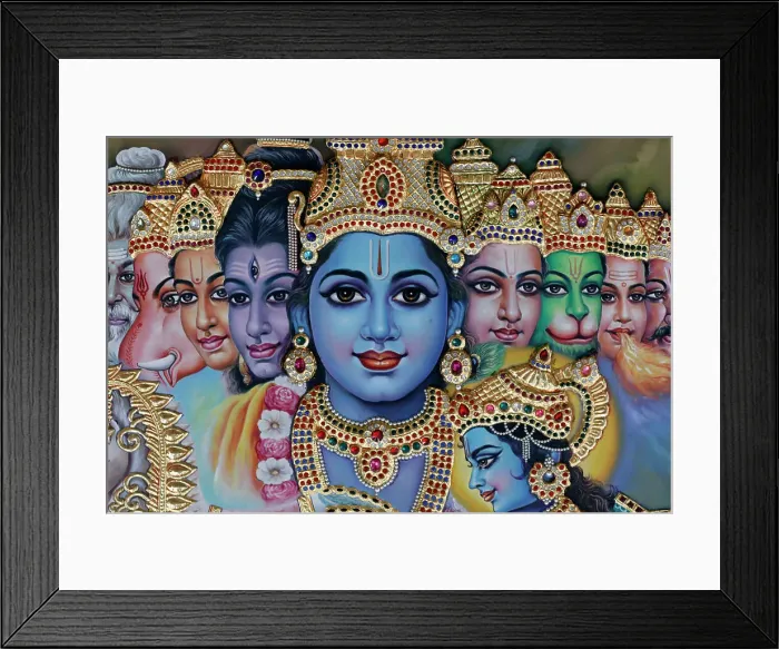 Framed Print : Sri Krishnan Hindu temple, blue-skinned Krishna, the Hindu deity of love and compassion, Singapore, Southeast Asia, Asia Framed Print : Sri Krishnan Hindu temple, blue-skinned Krishna, the Hindu deity of love and compassion, Singapore, Southeast Asia, Asia