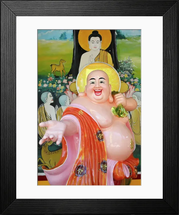 Framed Print : Phu Son Tu Buddhist temple, Smiling Buddha (Happy Maitreya) Buddha statue, Tan Chau, Vietnam, Indochina, Southeast Asia, Asia Framed Print : Phu Son Tu Buddhist temple, Smiling Buddha (Happy Maitreya) Buddha statue, Tan Chau, Vietnam, Indochina, Southeast Asia, Asia