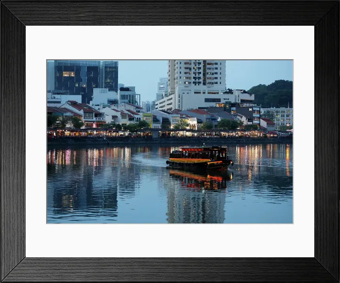 Framed Print : Marina Bay at night, Singapore, Southeast Asia, Asia Framed Print : Marina Bay at night, Singapore, Southeast Asia, Asia