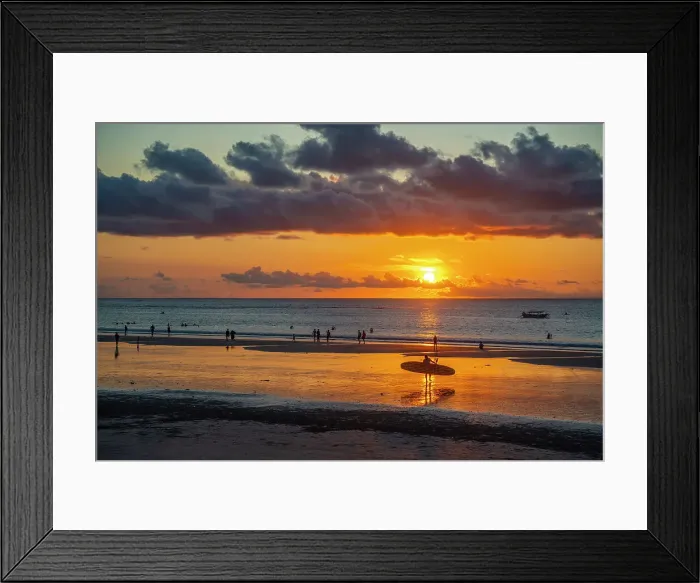 Framed Print : View of Kuta Beach at sunset, Kuta, Bali, Indonesia, South East Asia, Asia Framed Print : View of Kuta Beach at sunset, Kuta, Bali, Indonesia, South East Asia, Asia