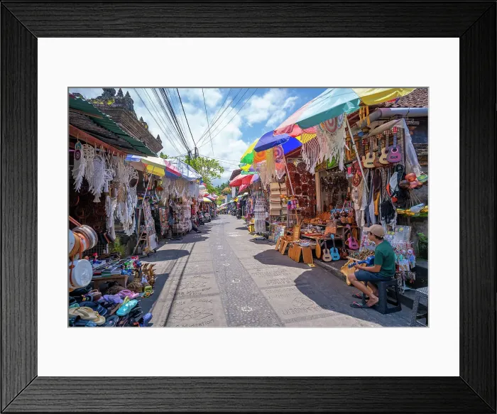Framed Print : Souvenir stalls on street in Ubud, Ubud, Kabupaten Gianyar, Bali, Indonesia, South East Asia, Asia Framed Print : Souvenir stalls on street in Ubud, Ubud, Kabupaten Gianyar, Bali, Indonesia, South East Asia, Asia