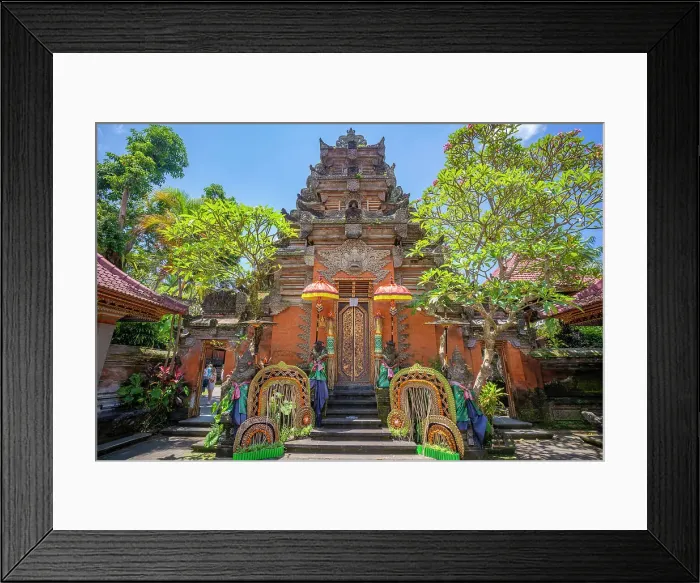 Framed Print : View of Ubud Palace, Puri Saren Agung Temple, Ubud, Kabupaten Gianyar, Bali, Indonesia, South East Asia, Asia