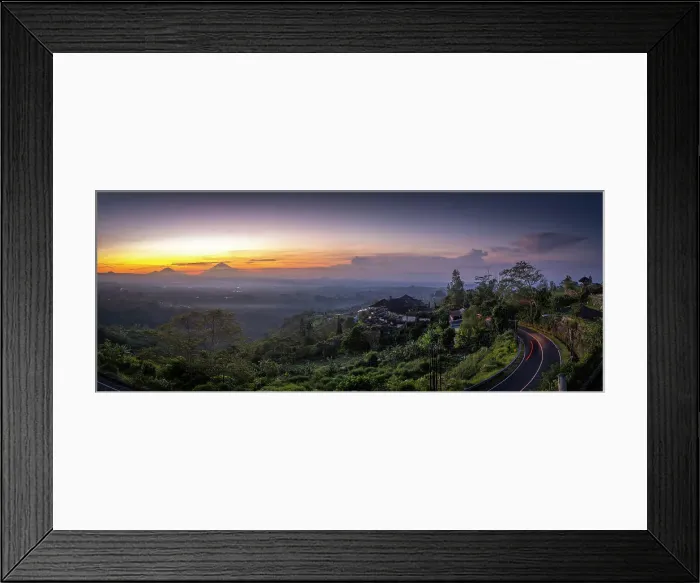 Framed Print : View of Mount Batur and Mount Agung from near Lake Beratan at sunrise, Bali, Indonesia, South East Asia, Asia Framed Print : View of Mount Batur and Mount Agung from near Lake Beratan at sunrise, Bali, Indonesia, South East Asia, Asia