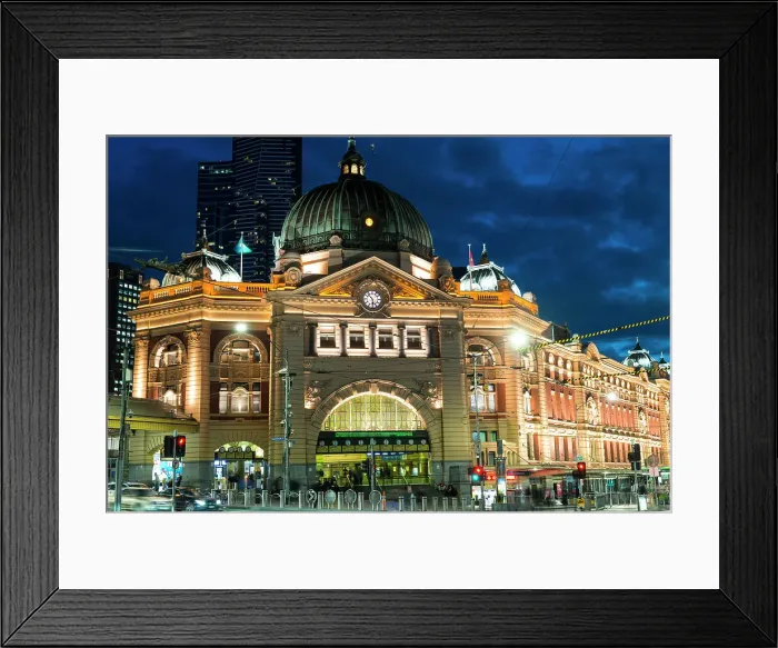 Framed Print : Melbournes icon Flinders Street Station. Melbourne, Victoria, Australia, Pacific Framed Print : Melbournes icon Flinders Street Station. Melbourne, Victoria, Australia, Pacific
