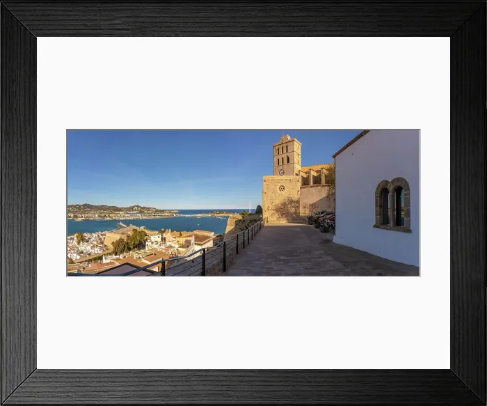 Framed Print : View of Cathedral overlooking harbour and sea, UNESCO World Heritage Site, Ibiza Town, Eivissa, Balearic Islands, Spain, Mediterranean, Europe Framed Print : View of Cathedral overlooking harbour and sea, UNESCO World Heritage Site, Ibiza Town, Eivissa, Balearic Islands, Spain, Mediterranean, Europe