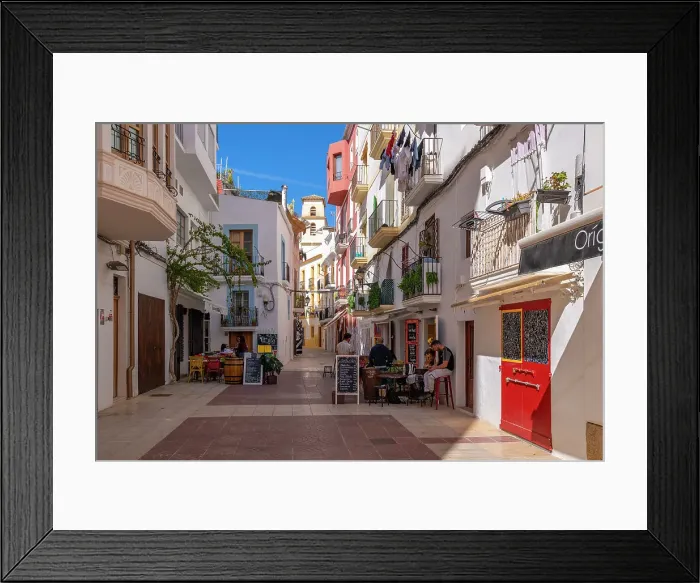 Framed Print : View of restaurants and cafes in Dalt Vila, UNESCO World Heritage Site, Ibiza Town, Eivissa, Balearic Islands, Spain, Mediterranean, Europe Framed Print : View of restaurants and cafes in Dalt Vila, UNESCO World Heritage Site, Ibiza Town, Eivissa, Balearic Islands, Spain, Mediterranean, Europe