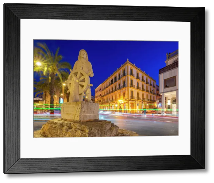 Framed Print : View of Monument a la Gent de la Mar near harbour at dusk, UNESCO World Heritage Site, Ibiza Town, Eivissa, Balearic Islands, Spain, Mediterranean, Europe Framed Print : View of Monument a la Gent de la Mar near harbour at dusk, UNESCO World Heritage Site, Ibiza Town, Eivissa, Balearic Islands, Spain, Mediterranean, Europe