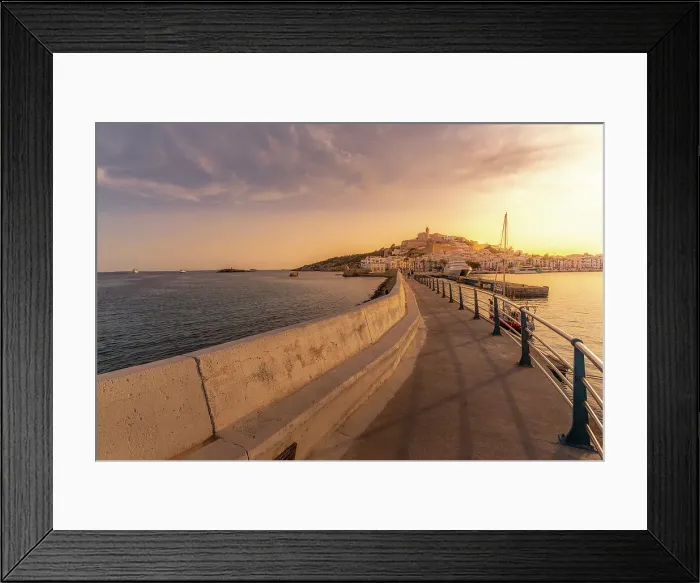 Framed Print : View of Cathedral and Dalt Vila from harbour at sunset, UNESCO World Heritage Site, Ibiza Town, Eivissa, Balearic Islands, Spain, Mediterranean, Europe Framed Print : View of Cathedral and Dalt Vila from harbour at sunset, UNESCO World Heritage Site, Ibiza Town, Eivissa, Balearic Islands, Spain, Mediterranean, Europe