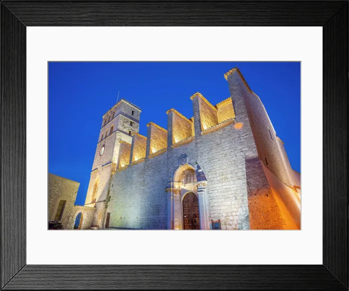 Framed Print : View of Cathedral in Dalt Vila district at dusk, UNESCO World Heritage Site, Ibiza Town, Eivissa, Balearic Islands, Spain, Mediterranean, Europe Framed Print : View of Cathedral in Dalt Vila district at dusk, UNESCO World Heritage Site, Ibiza Town, Eivissa, Balearic Islands, Spain, Mediterranean, Europe