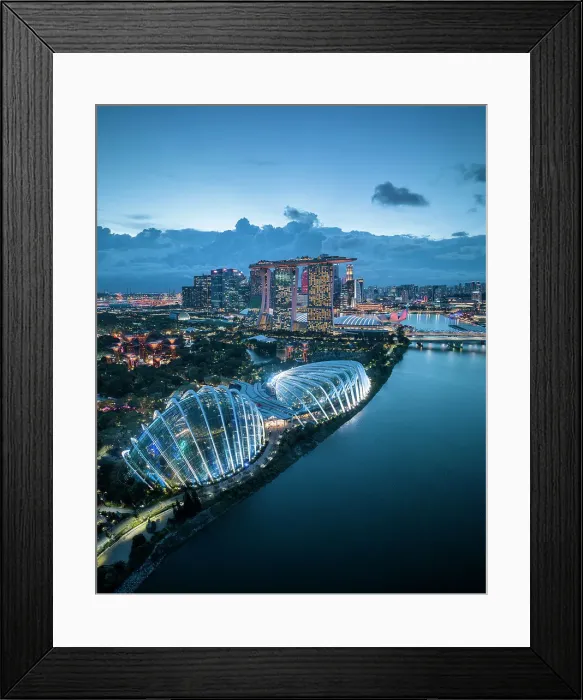 Framed Print : Aerial view of Singapore City Harbour at night, Singapore, Southeast Asia, Asia Framed Print : Aerial view of Singapore City Harbour at night, Singapore, Southeast Asia, Asia