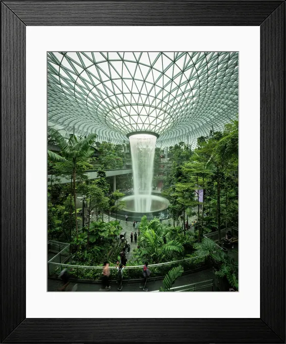 Framed Print : Rain Vortex, Changi Airport, Singapore, Southeast Asia, Asia Framed Print : Rain Vortex, Changi Airport, Singapore, Southeast Asia, Asia