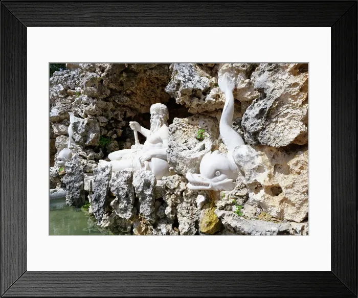 Framed Print : Poets Cascade, Garden of the Marquis de Pombal Palace, Oeiras, Lisbon municipality, Portugal, Europe