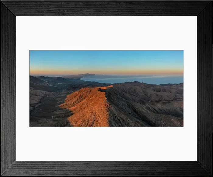 Framed Print : View from astronomical viewpoint Sicasumbre to Jandia Peninsula, Fuerteventura, Canary Islands, Spain, Atlantic, Europe Framed Print : View from astronomical viewpoint Sicasumbre to Jandia Peninsula, Fuerteventura, Canary Islands, Spain, Atlantic, Europe
