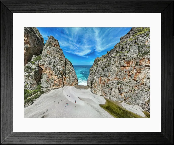 Framed Print : Aerial of the Gorge of Sa Calobra, Mallorca, Balearic Islands, Spain, Mediterranean, Europe Framed Print : Aerial of the Gorge of Sa Calobra, Mallorca, Balearic Islands, Spain, Mediterranean, Europe