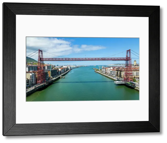 Framed Print : Aerial of Vizcaya Bridge, UNESCO World Heritage Site, Bilbao, Basque country, Spain, Europe Framed Print : Aerial of Vizcaya Bridge, UNESCO World Heritage Site, Bilbao, Basque country, Spain, Europe