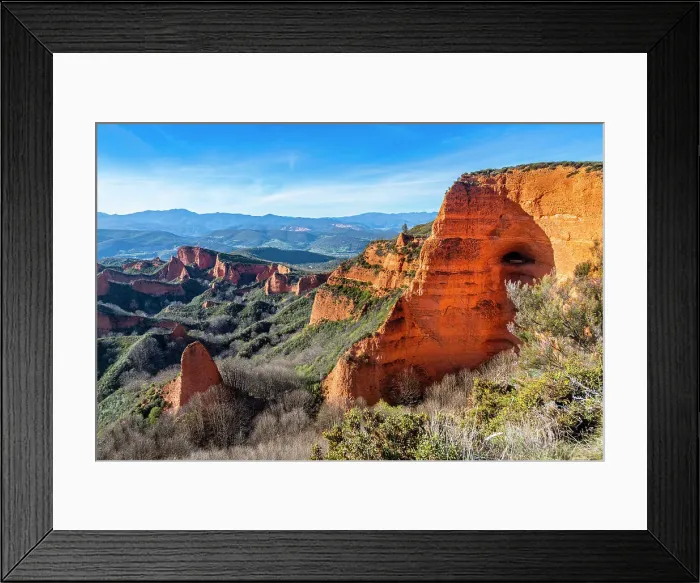 Framed Print : Aerial of Las Medulas old Roman gold mine, UNESCO World Heritage Site, Castile and Leon, northern Spain, Europe Framed Print : Aerial of Las Medulas old Roman gold mine, UNESCO World Heritage Site, Castile and Leon, northern Spain, Europe