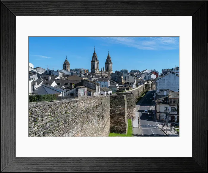 Framed Print : View from the Roman wall of Lugo and its Cathedral, UNESCO World Heritage Site, Lugo, Galicia, Spain, Europe Framed Print : View from the Roman wall of Lugo and its Cathedral, UNESCO World Heritage Site, Lugo, Galicia, Spain, Europe