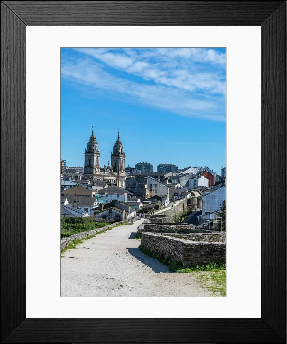 Framed Print : View from the Roman wall of Lugo and its Cathedral, UNESCO World Heritage Site, Lugo, Galicia, Spain, Europe Framed Print : View from the Roman wall of Lugo and its Cathedral, UNESCO World Heritage Site, Lugo, Galicia, Spain, Europe