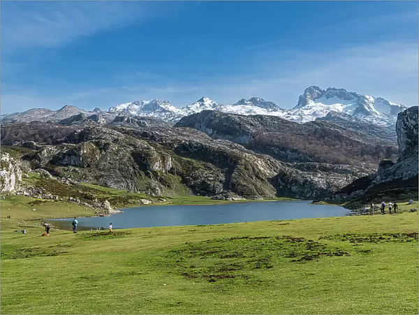 Covadonga lake, Picos de Europa National Park, Asturias, Spain, Europe