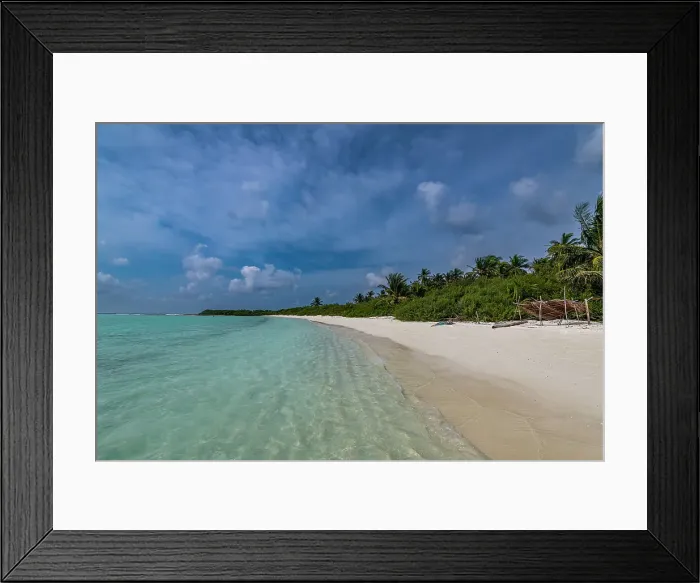 Framed Print : White sand beach, Parali 1 island, Lakshadweep archipelago, Union territory of India, Indian Ocean, Asia Framed Print : White sand beach, Parali 1 island, Lakshadweep archipelago, Union territory of India, Indian Ocean, Asia
