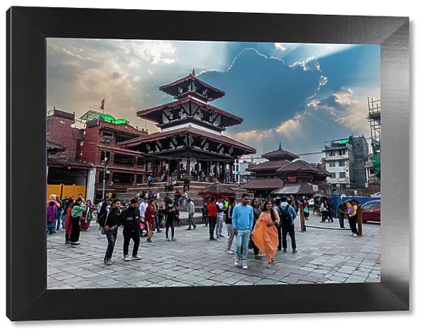 Temples, Durbar Square, UNESCO World Heritage Site, Kathmandu, Nepal, Asia
