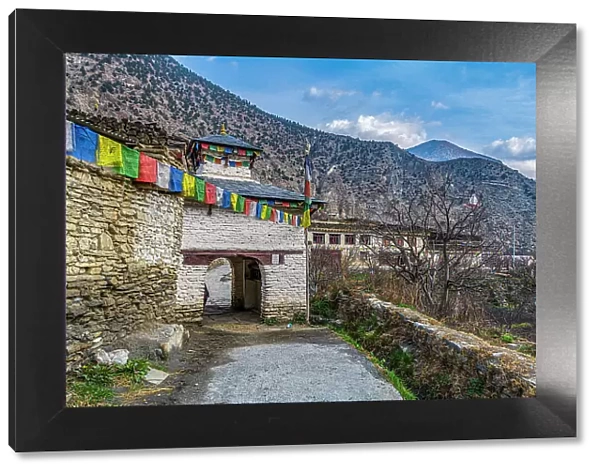 Historical village of Marpha, Jomsom, Himalayas, Nepal, Asia