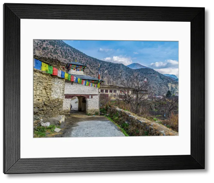 Framed Print : Historical village of Marpha, Jomsom, Himalayas, Nepal, Asia Framed Print : Historical village of Marpha, Jomsom, Himalayas, Nepal, Asia