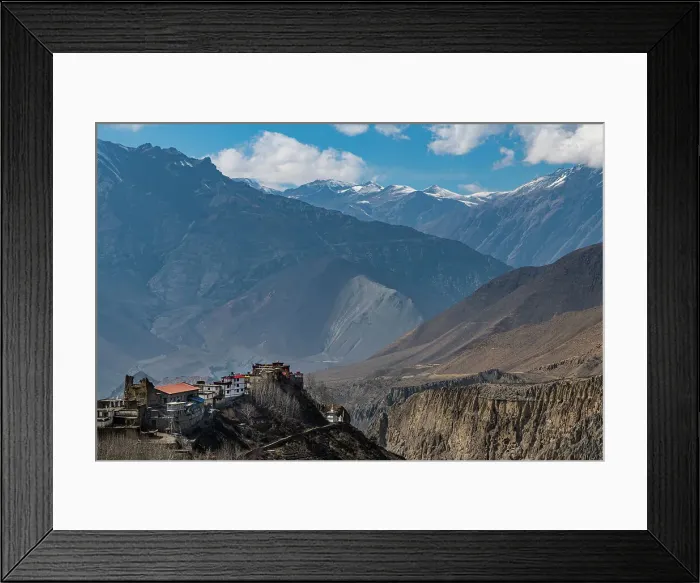 Framed Print : Village on an edge, Muktinath valley, Kingdom of Mustang, Himalayas, Nepal, Asia Framed Print : Village on an edge, Muktinath valley, Kingdom of Mustang, Himalayas, Nepal, Asia