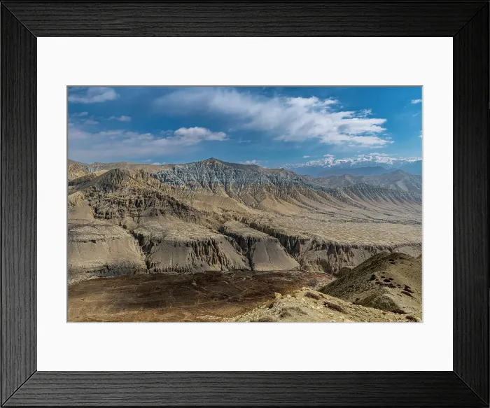Framed Print : Eroded mountain landscape in the Kingdom of Mustang, Himalayas, Nepal, Asia Framed Print : Eroded mountain landscape in the Kingdom of Mustang, Himalayas, Nepal, Asia
