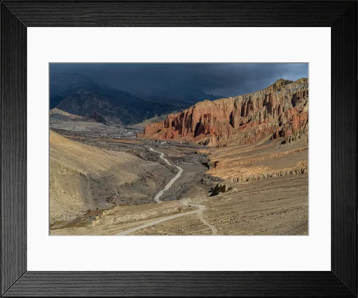 Framed Print : Colourful eroded mountain desert, Kingdom of Mustang, Himalayas, Nepal, Asia Framed Print : Colourful eroded mountain desert, Kingdom of Mustang, Himalayas, Nepal, Asia