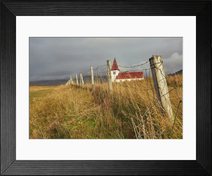 Framed Print : The church in the village of Hellnar, in Snaefellsjokull National Park, Snaefellsnes peninsula, western Iceland, Polar Regions Framed Print : The church in the village of Hellnar, in Snaefellsjokull National Park, Snaefellsnes peninsula, western Iceland, Polar Regions